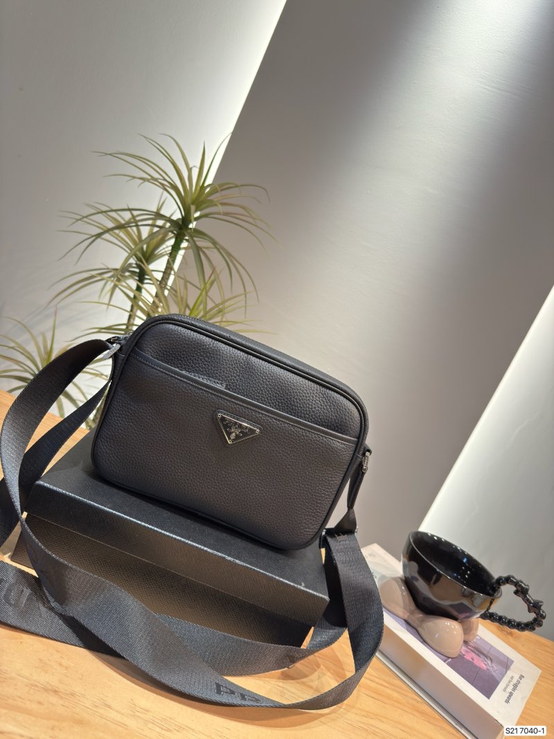Prada Black Leather Camera Crossbody Bag view