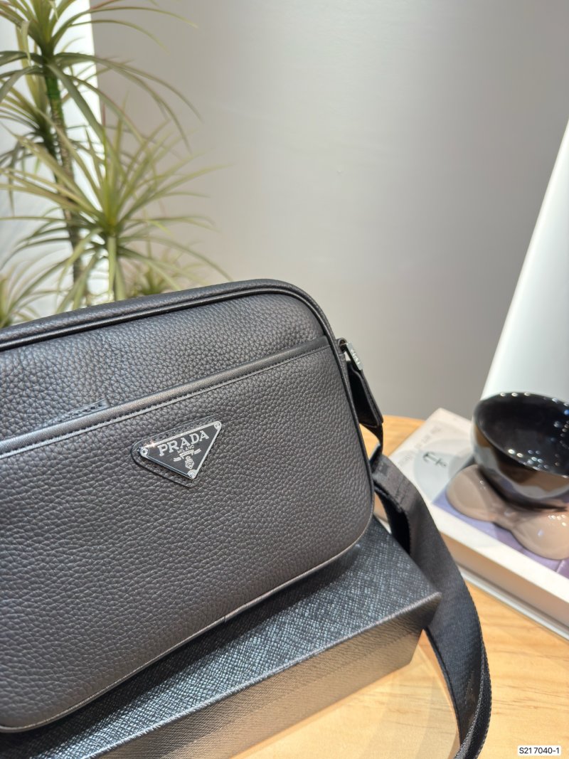 Prada Black Leather Camera Crossbody Bag view