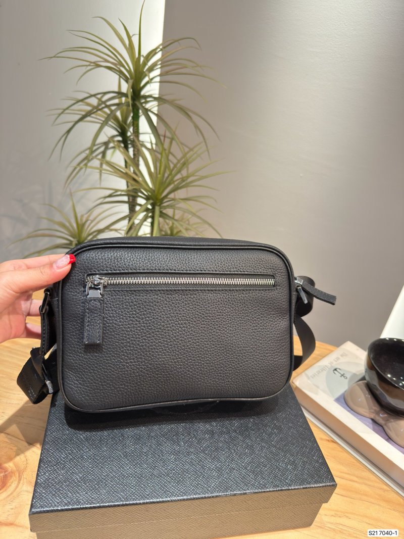 Prada Black Leather Camera Crossbody Bag view