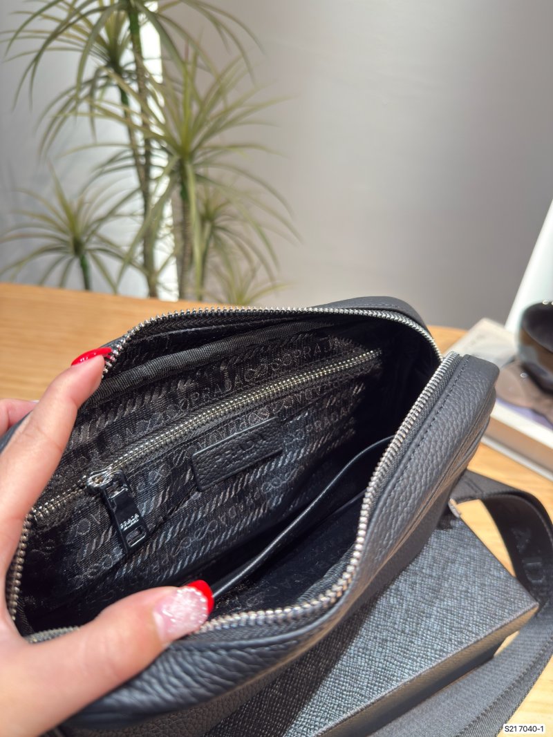 Prada Black Leather Camera Crossbody Bag view