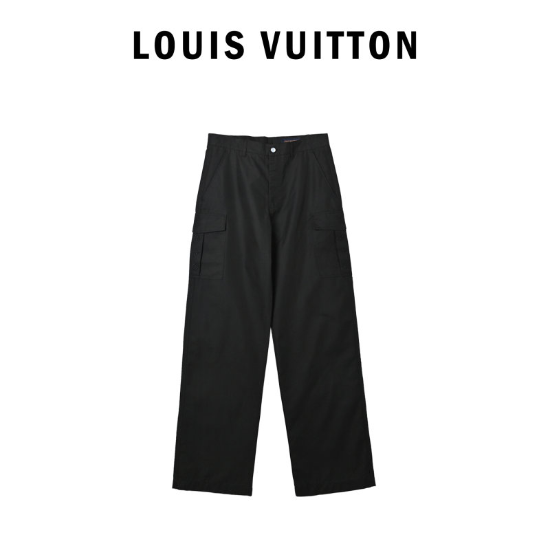 Black Cargo Pants with Utility Pockets view