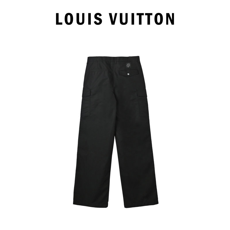 Black Cargo Pants with Utility Pockets view