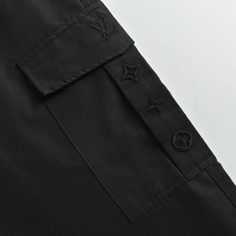 Black Cargo Pants with Utility Pockets view