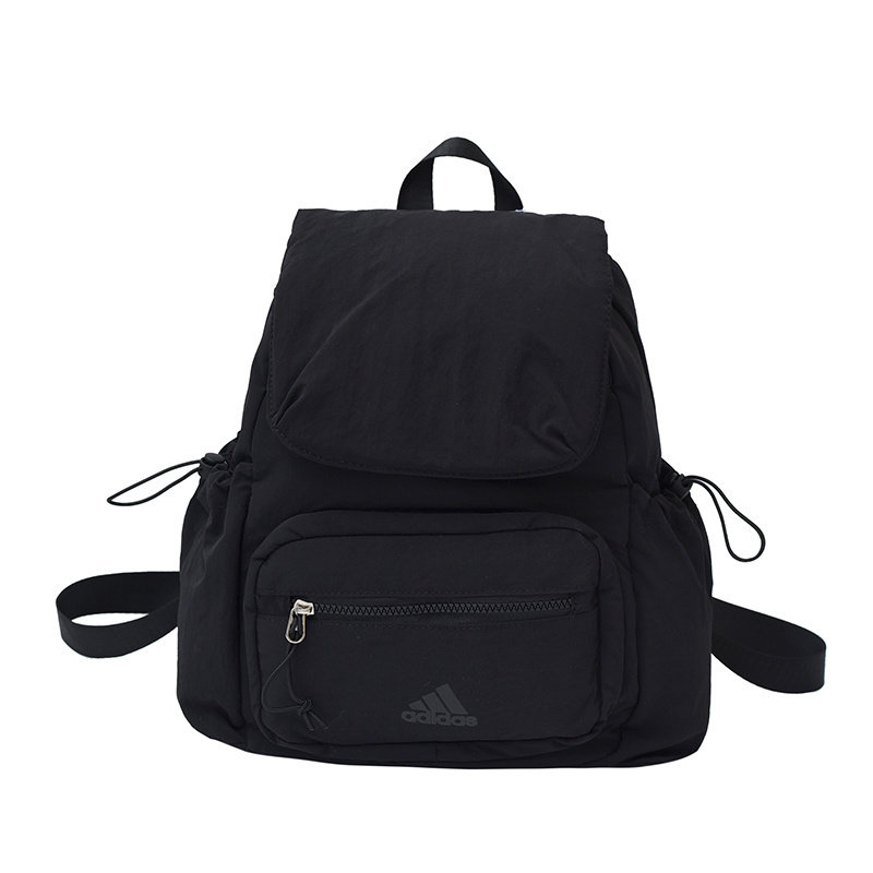 Adidas Yellow Nylon Backpack with Zip Pockets view