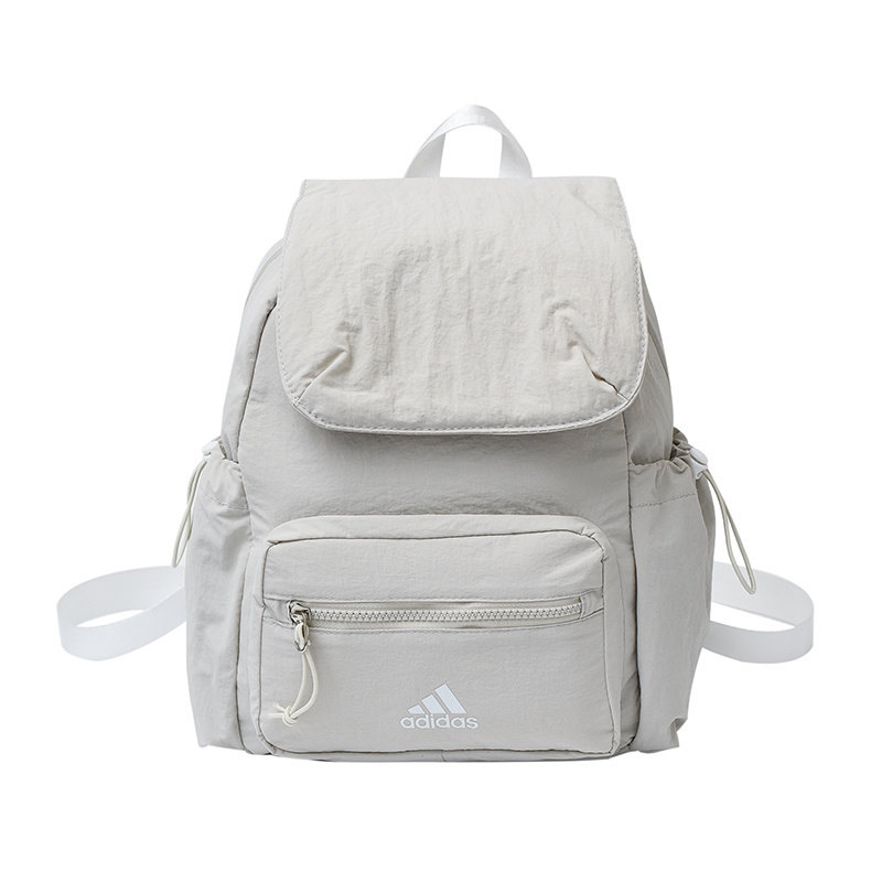 Adidas Yellow Nylon Backpack with Zip Pockets view
