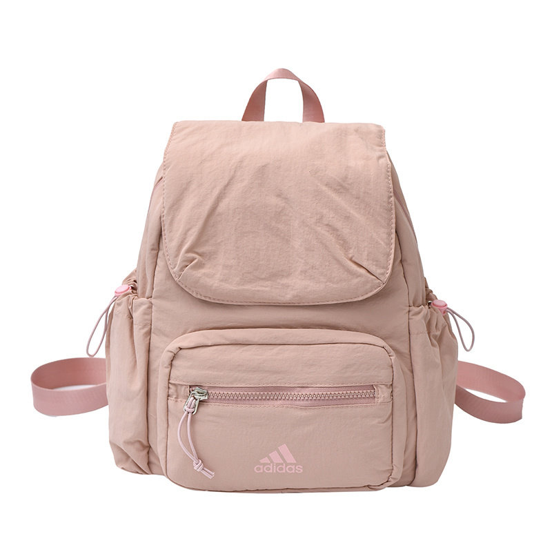Adidas Yellow Nylon Backpack with Zip Pockets view