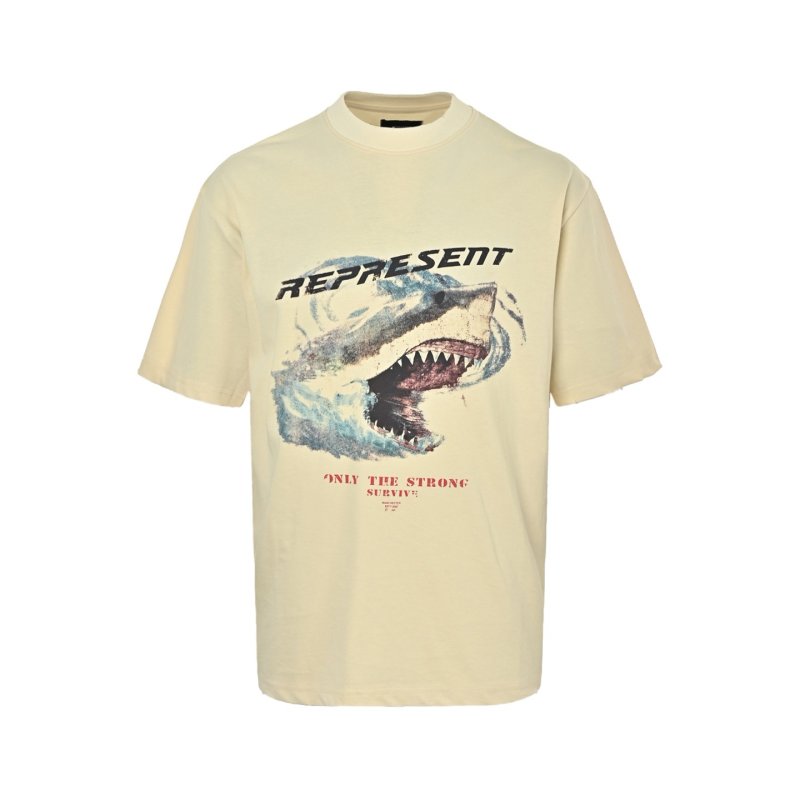 Represent Cream Graphic Short Sleeve T-Shirt view