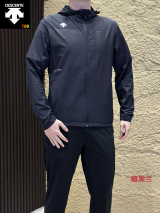 Descente Black Hooded Ice Silk Speed-Dry Outdoor Jacket view 17