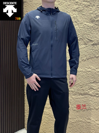 Descente Black Hooded Ice Silk Speed-Dry Outdoor Jacket view 19