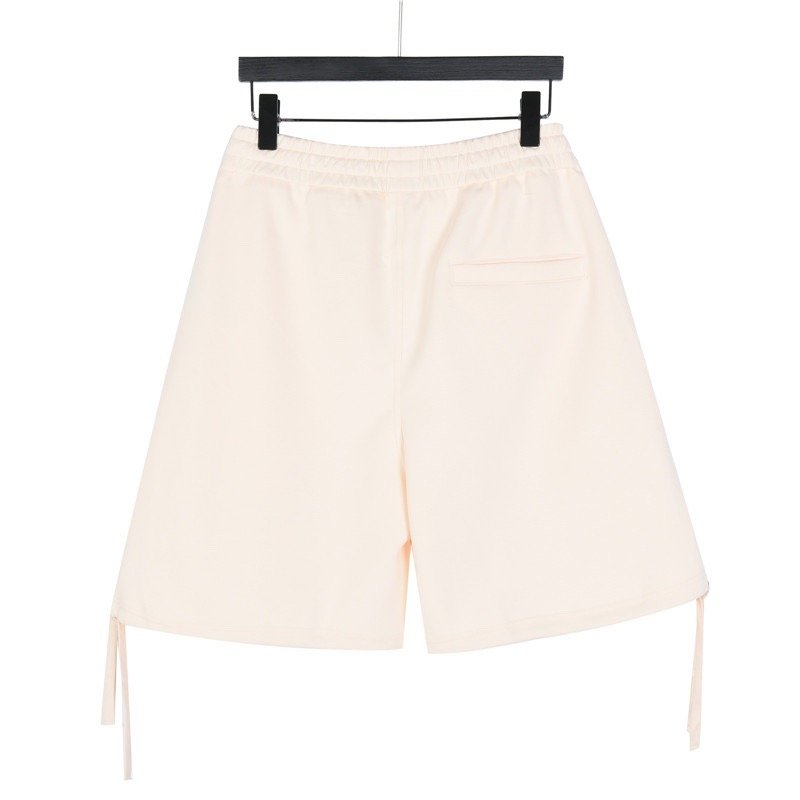 Dior 1947 Embroidered Logo Drawstring Shorts – Cream view