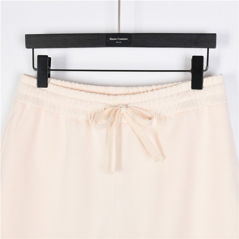Dior 1947 Embroidered Logo Drawstring Shorts – Cream view
