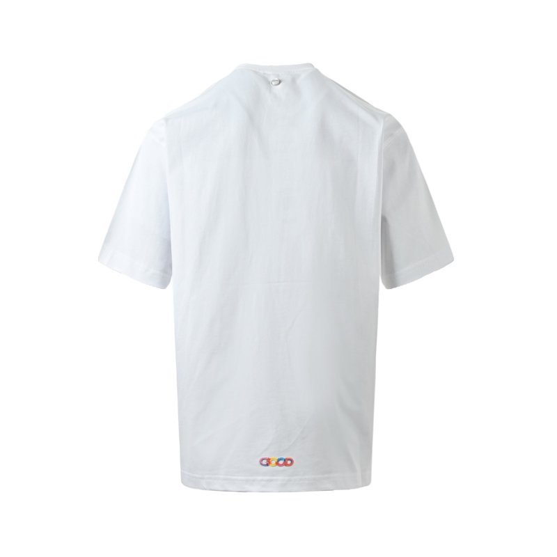 Colorful Graphic Print Short Sleeve T-Shirt White view