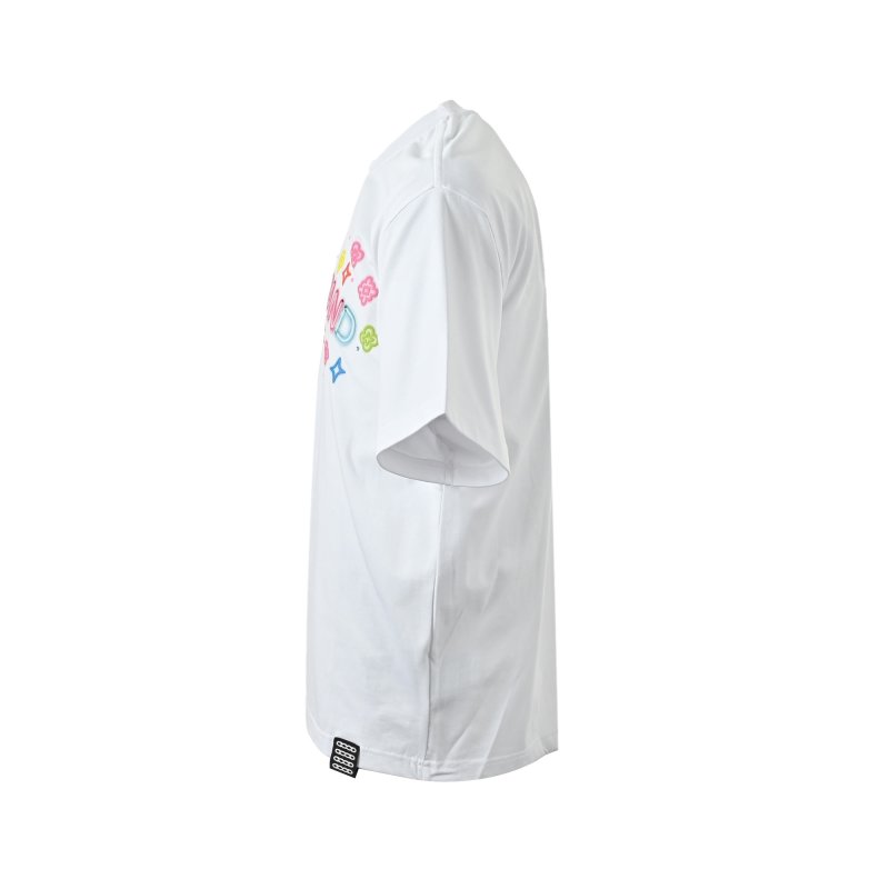 Colorful Graphic Print Short Sleeve T-Shirt White view