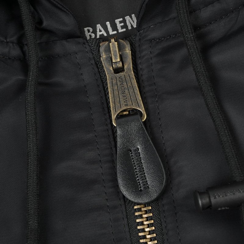 Balenciaga Black Yellow Logo Oversized Jacket view