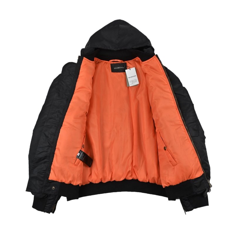 Balenciaga Black Yellow Logo Oversized Jacket view