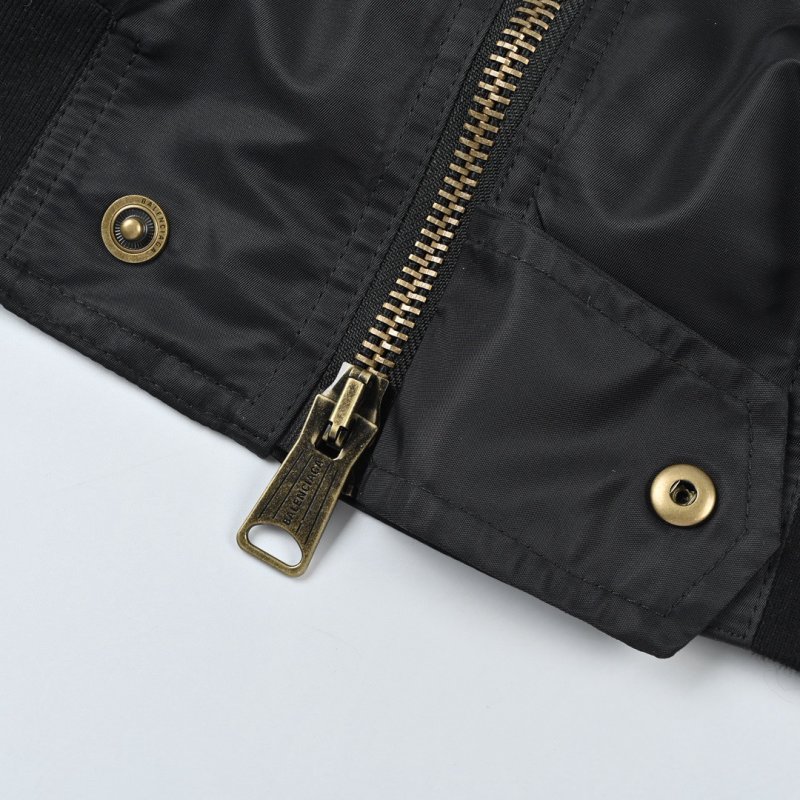 Balenciaga Black Yellow Logo Oversized Jacket view