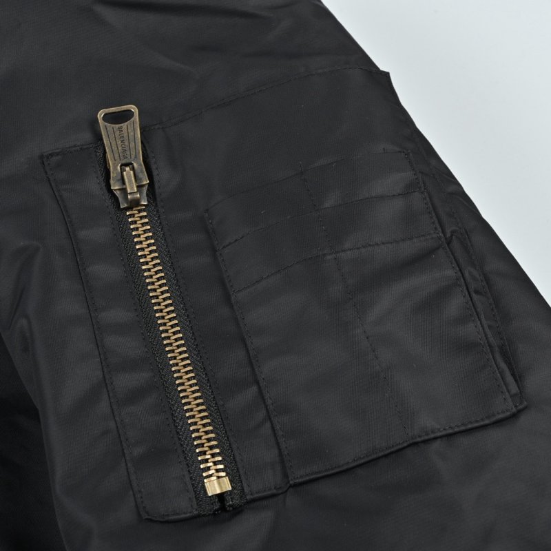 Balenciaga Black Yellow Logo Oversized Jacket view