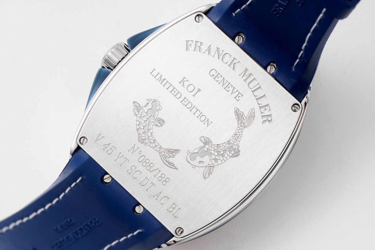 Franck Muller Vanguard Yachting V45 Blue Koi Watch 44x54mm view
