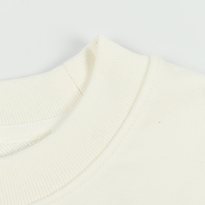 Balenciaga Logo Print Crew Sweatshirt Cream view