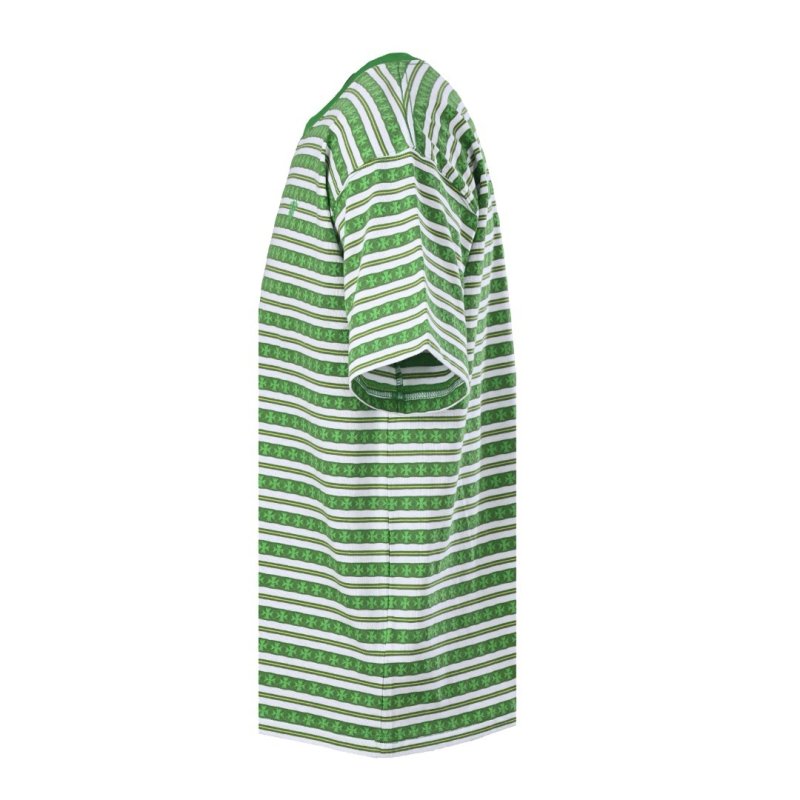 Green & White Striped Short Sleeve T-Shirt Kids view