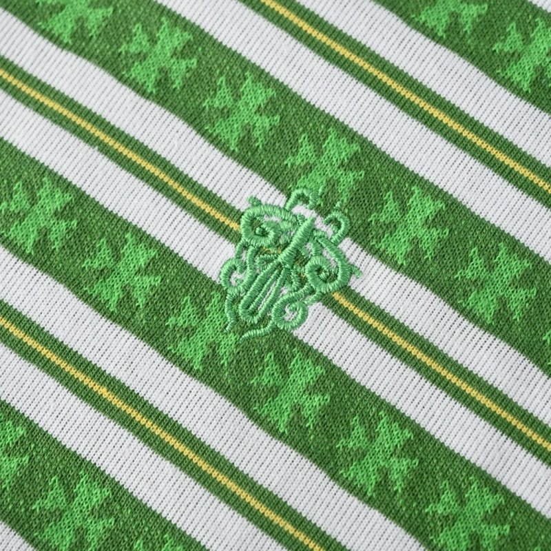 Green & White Striped Short Sleeve T-Shirt Kids view