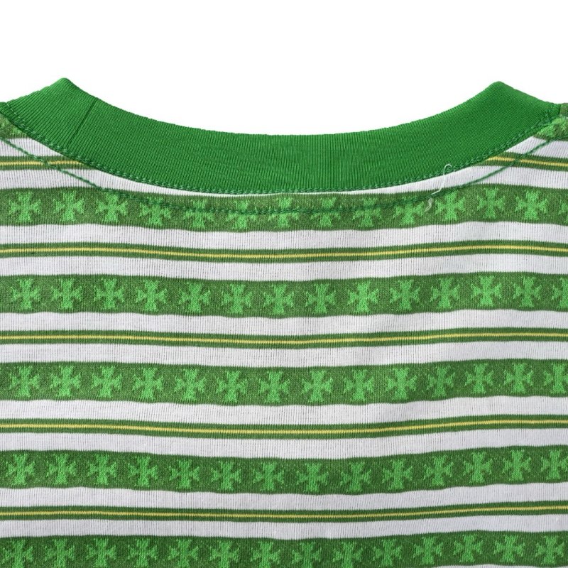 Green & White Striped Short Sleeve T-Shirt Kids view