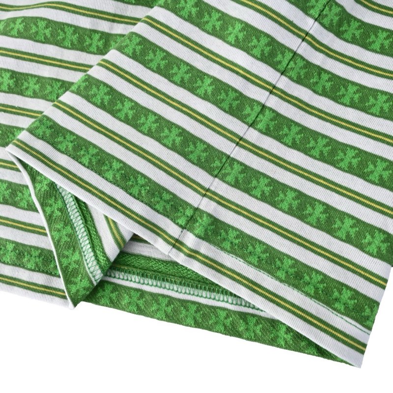 Green & White Striped Short Sleeve T-Shirt Kids view