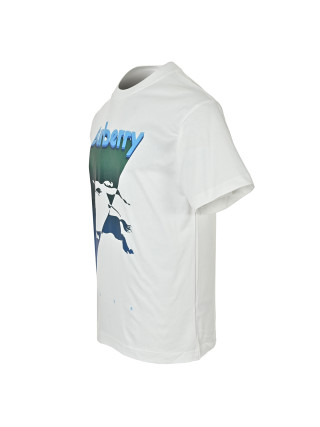 White Graphic Print Short Sleeve T-Shirt view 11