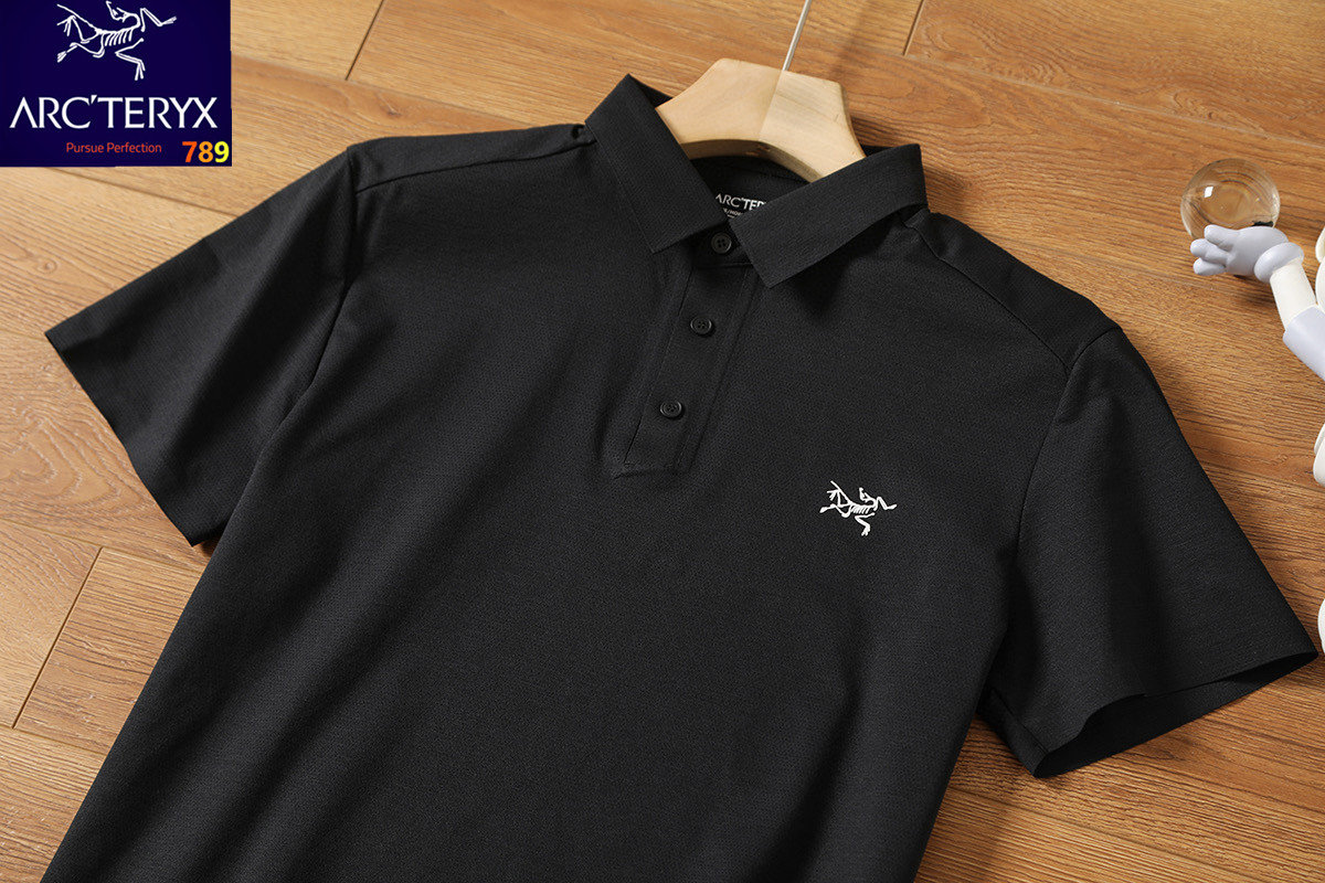 Arc'teryx Short Sleeve Polo Shirt Black view