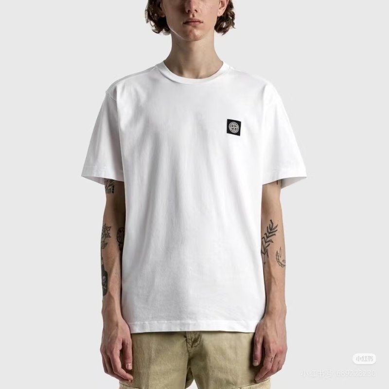 Stone Island White Short Sleeve T-Shirt