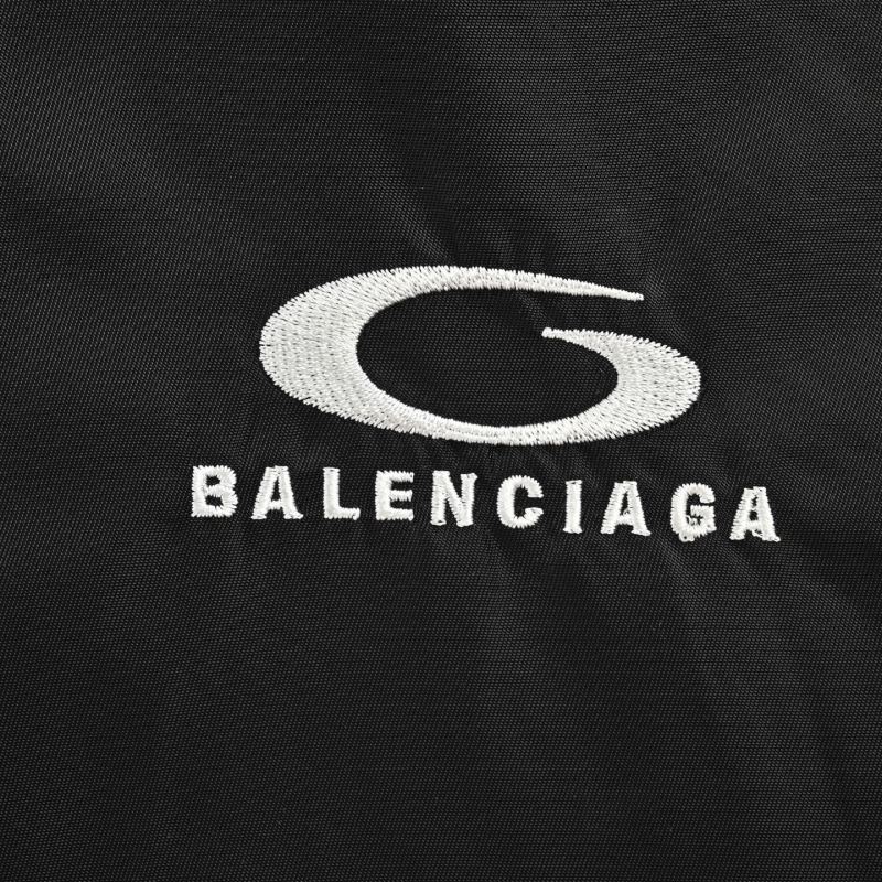 Balenciaga NBA Collaboration Embroidered Baseball Jacket Black view