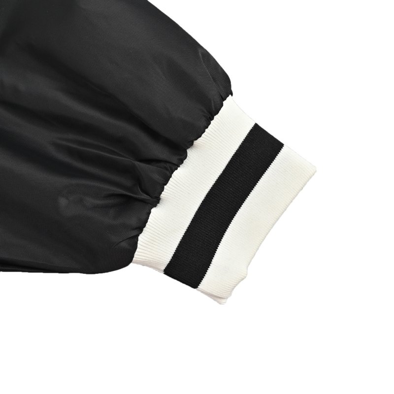 Balenciaga NBA Collaboration Embroidered Baseball Jacket Black view
