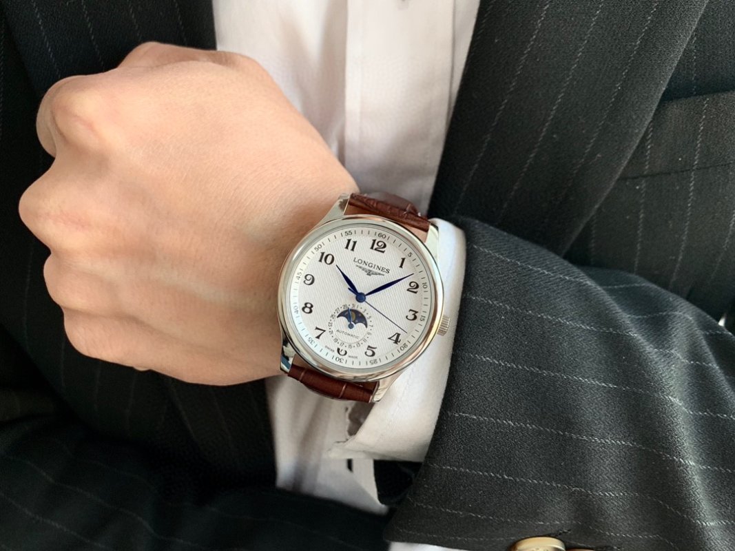Longines Master Collection Moon Phase Automatic Men's Watch Silver view