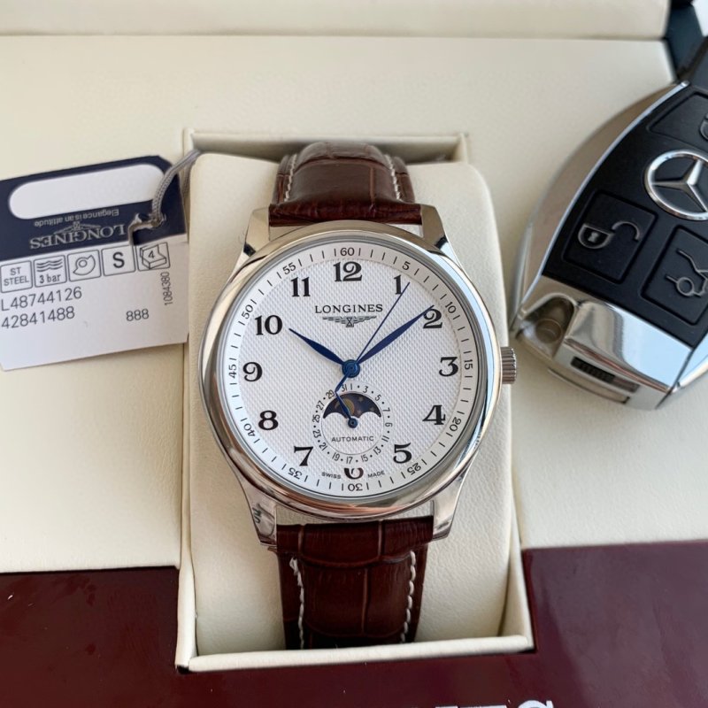 Longines Master Collection Moon Phase Automatic Men's Watch Silver view