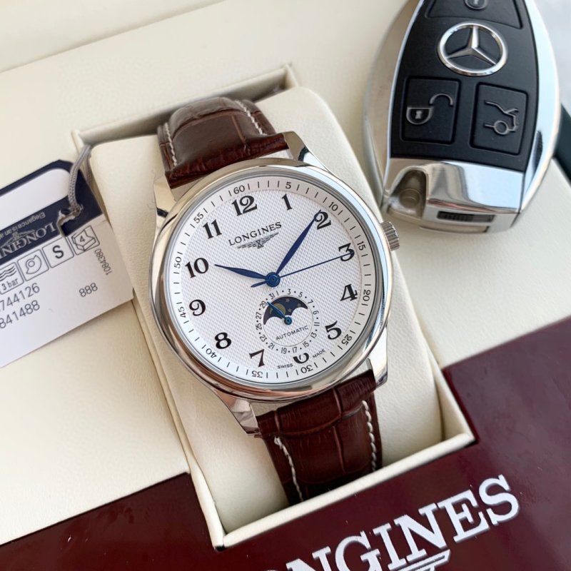 Longines Master Collection Moon Phase Automatic Men's Watch Silver view
