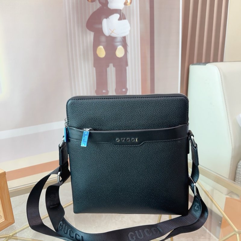 Gucci Black Leather Crossbody Messenger Bag view