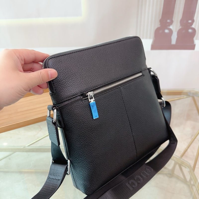 Gucci Black Leather Crossbody Messenger Bag view