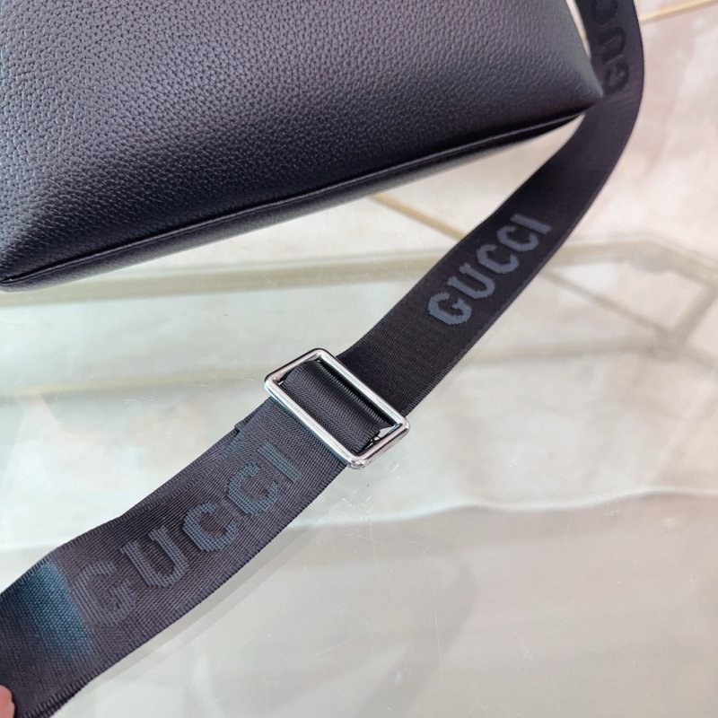 Gucci Black Leather Crossbody Messenger Bag view