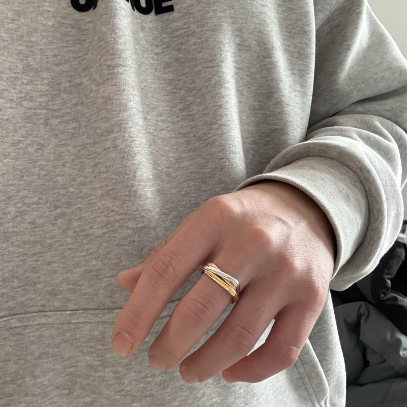Gold Triple Band Stacked Ring