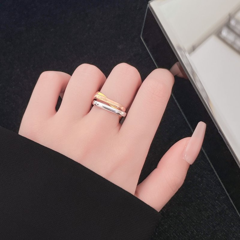 Gold Triple Band Stacked Ring view