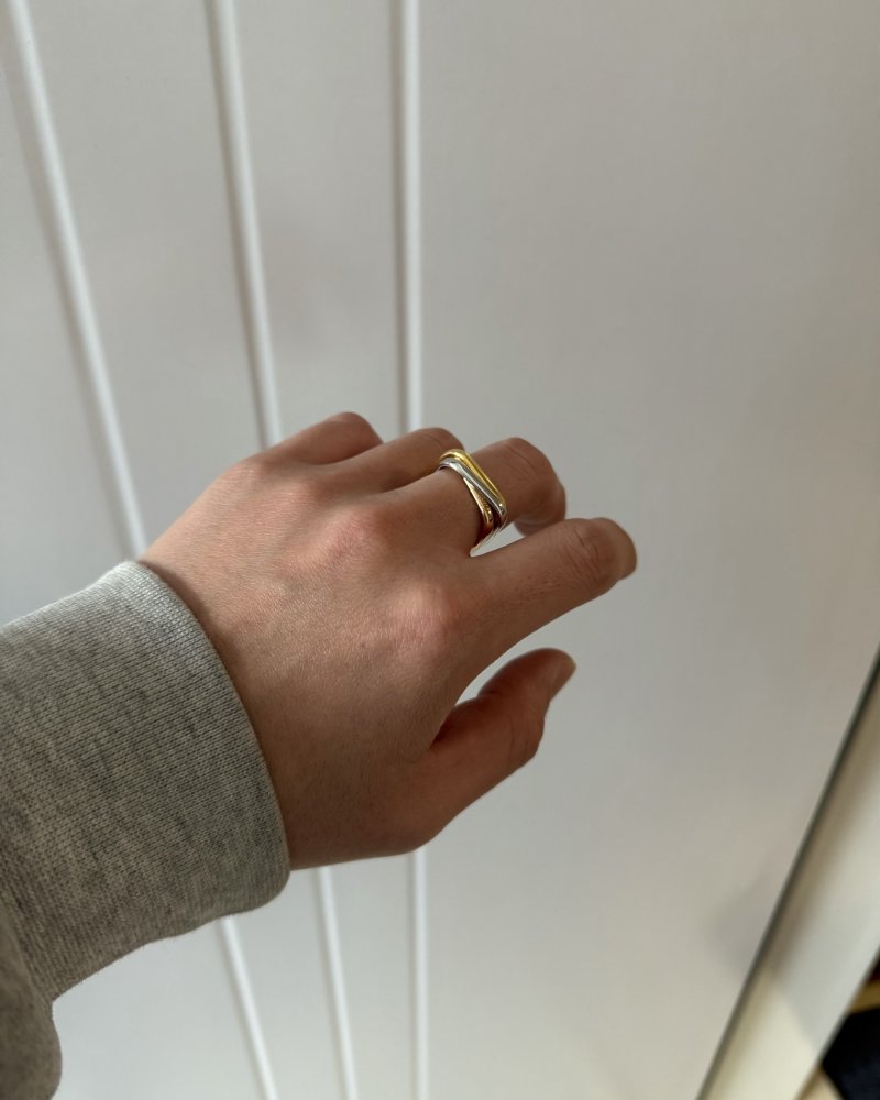 Gold Triple Band Stacked Ring view