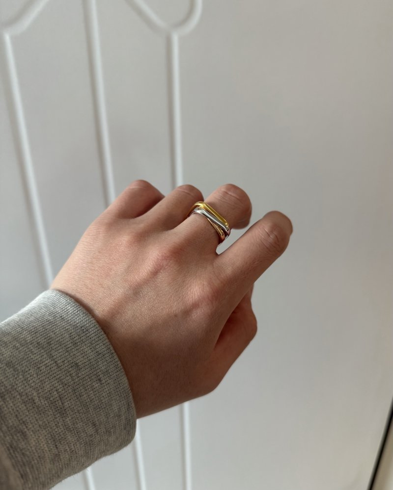 Gold Triple Band Stacked Ring view
