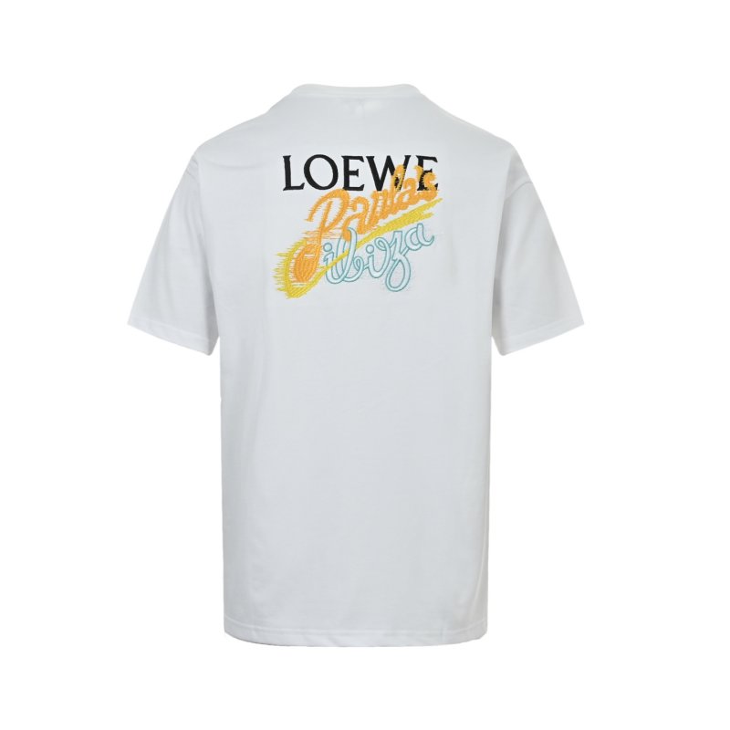 White Graphic Short Sleeve T-Shirt with Colorful Embroidery view