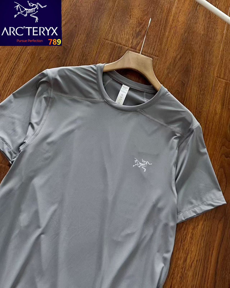Arc'teryx Logo Print Ice Silk T-Shirt - Grey view