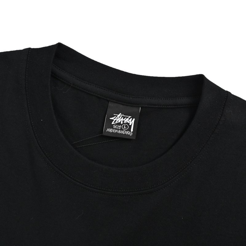 Black Graphic Print Short Sleeve T-Shirt with Red Wave Logo view