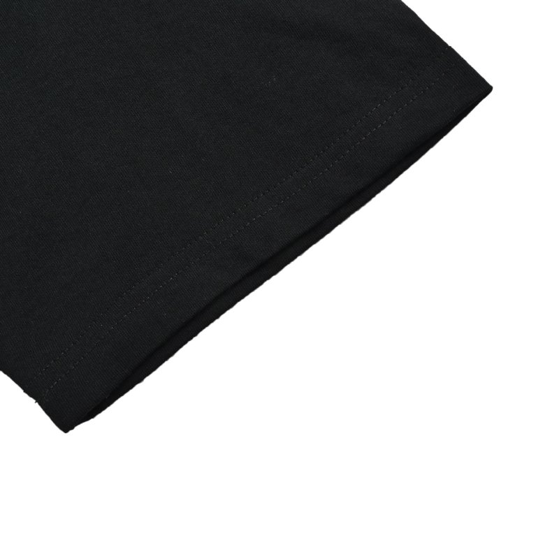 Black Graphic Print Short Sleeve T-Shirt with Red Wave Logo view