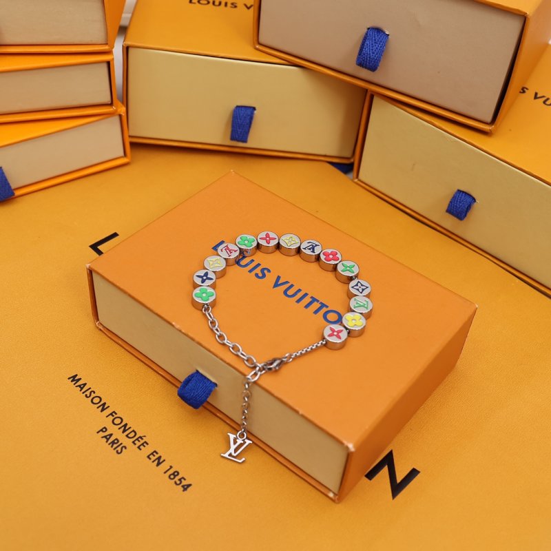 Louis Vuitton Monogram Letter Beaded Bracelet - Multi-color