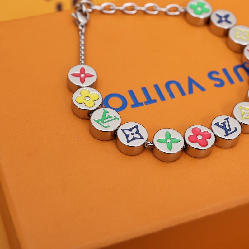 Louis Vuitton Monogram Letter Beaded Bracelet - Multi-color view