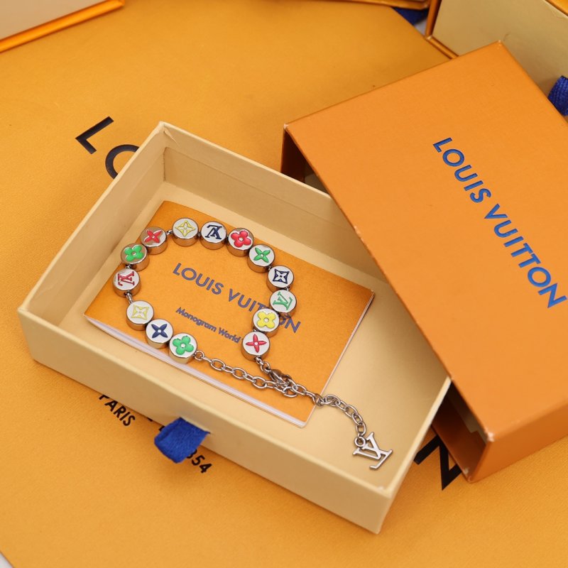 Louis Vuitton Monogram Letter Beaded Bracelet - Multi-color view