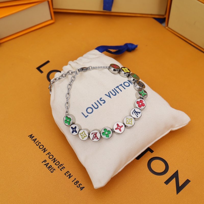 Louis Vuitton Monogram Letter Beaded Bracelet - Multi-color view